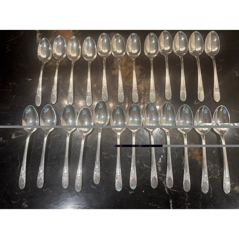 Vintage Wm Rogers IS Silver Plate BELOVED  Flatware Lot